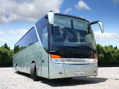 What types of bus exterior parts are made by vacuum forming from plastic sheets?